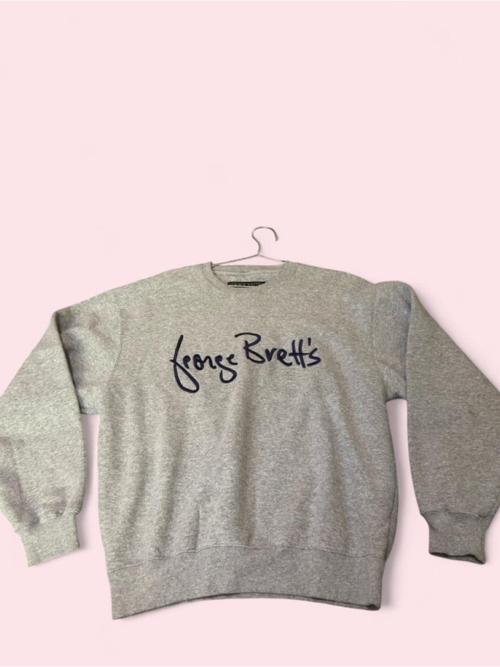 Rare George Brett Restaurant gray crew neck sweatshirt